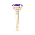 thumbnail image 3 of ANGARA Natural Oval 2.28 ct Amethyst Ring with Flush-Set Diamonds in 14K Yellow Gold for Women (Size-10x8mm) | February Birthstone, Anniversary, Jewelry Gift for Women | Natural Amethyst Ring, 3 of 10