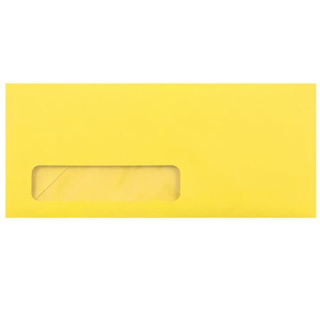 UPC: 0609722705189 | JAM Paper & Envelope No. 10 Window Envelopes  4 1/8 x 9 1/2  Yellow  25/Pack