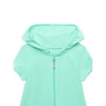 thumbnail image 3 of Wonder Nation Girls Terry Toweling Hooded Zip Swimsuit Coverup Dress with UPF50+, Sizes 4-18, 3 of 4