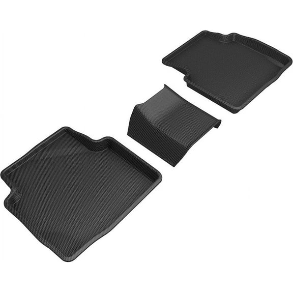 3D MAXpider Custom Fit Kagu Floor Mat (Black) for 2020-2021 Ford Escape - 2ND Row