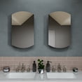 thumbnail image 5 of Croydex Sirena Arched Medicine Bathroom Cabinet with Mirrored Door in Silver (16x26in), 5 of 11