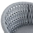 thumbnail image 6 of Christopher Knight Home Outdoor Patio Dining Chairs with Metal Frame, Rope Back and Light Gray Cushions, Set of 4, 6 of 11