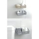 thumbnail image 2 of 2 estantes de almacenamiento para baño, de plástico, sin agujeros ni marcas, para pared, para el baño (gris claro), 2 of 6