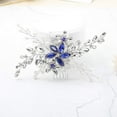 thumbnail image 2 of Heldig Wedding Hair Comb Blue Rhinestone Bridal Hair Accessories for Bride and Bridesmaids Wedding Hair Piece Silver, 2 of 9