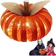 thumbnail image 3 of Pumpkin Lantern - Fall Home Decor - Halloween Table Decoration, Lighted Stacked Wooden Jack-O-Lantern Decoration Ornaments, Battery Operated Halloween Pumpkin, 3 of 5