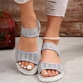 thumbnail image 4 of Pandaie Walking Sandals Women Arch Support Hiking Sport Shoes Mesh Breathable Athletic Memory Foam Summer Slip on Sneakers Grey Size 9.5, 4 of 9