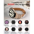 thumbnail image 6 of TOYOUTHS Leather Band Compatible with Samsung Galaxy Watch 7 FE 6 5 4 40mm 44mm/Watch 6 Classic/Watch 5 Pro/Watch 4 Classic/Active 2/Watch 3 41mm Women, 20mm Slim Designer Thin Premium Leather Strap, 6 of 7