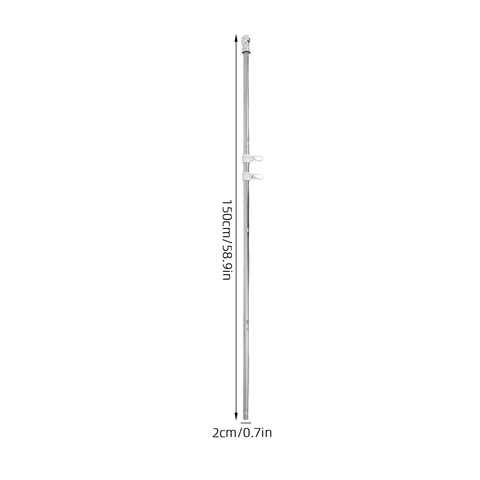 BESTOYARD Residential Flagpoles Metal Flag Pole for Yard and Garden 1 Set