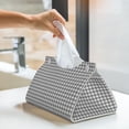 thumbnail image 6 of Logiee Gray Checkboard Print Tissue Box Cover,Stylish Tissue Box Holder Decorative Tissue Cover for Bathroom Toilet Bedroom Living Room Table Desk Office, 6 of 7