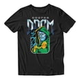 thumbnail image 2 of Marvel Comics Retro Dr. Doom Chrome Lightning Retro Portrait Men's T Shirt (Black, S-XXXL), 2 of 4