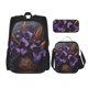 thumbnail image 1 of Disketp Ornate Purple Floral Vase Mochila Estampada de Gran Capacidad con Lonchera y Estuche, Set de 3 Piezas para Estudiantes, 1 of 7