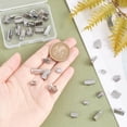 304 Stainless Steel Ribbon Crimp Ends Stainless Steel Color 6~9x6.5 ...