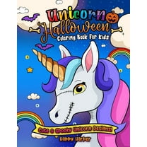 Unicorn Halloween Coloring Book, (Paperback)