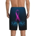 thumbnail image 3 of Easygdp Two Human Hands are Holds Pink Ribbon Awareness Men's Short Pajama Pants, Sleep Shorts, Household Pants, Casual Pants with Pockets - 4X-Large, 3 of 9