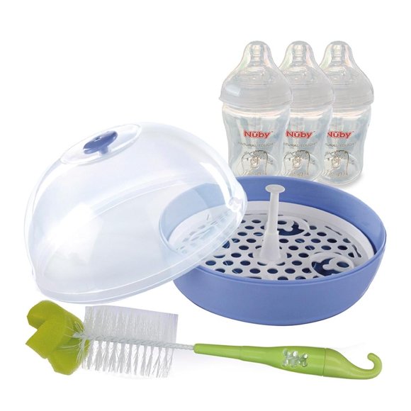 Paquete Esterilizador Nuby 5 Piezas Azul