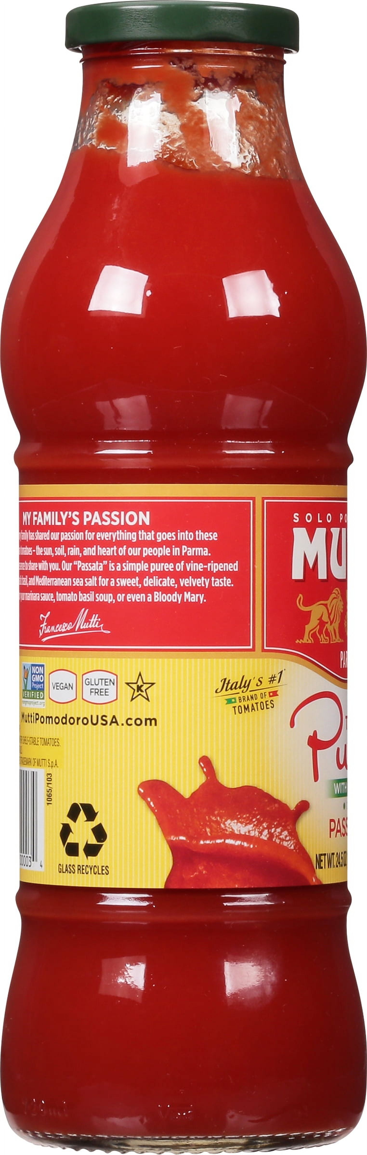 (2 Pack) Mutti Tomato Puree with Basil 25 oz