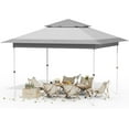 thumbnail image 2 of LAZY BUDDY 13'x13' Outdoor Pop up Canopy Tent, Instant Folding Sunshade Shelter with 169 Square Feet of Shade, Straight Legs, 2 of 10