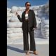 thumbnail image 4 of Traje de Verano para Mujer, de Dos Piezas, con Camisa, Pantalones y Ropa Deportiva Informal para Playa y Vacaciones Negro L, 4 of 10