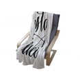 thumbnail image 3 of Stay Weird Soft Flannel Fleece Blanket, Monochrome Cursive Sincere Lettering Written by Hand Illustration, Cozy Plush for Indoor and Outdoor Use, 60" x 80", Charcoal Grey and White, by Ambesonne, 3 of 5
