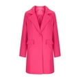 thumbnail image 5 of Womens Long Wool Blend Coat Single Trench Coat RD2 XXL, 5 of 5