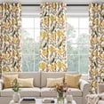 thumbnail image 2 of Jainmy Boho Floral Patterned Curtains for Living Room Bedroom Thermal Insulated Room Darkening Window Treatments,Mustard Yellow,52Wx72L,2 Panels, 2 of 10