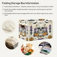 thumbnail image 5 of Foldable Storage Basket,Canvas Fabric Foldable Storage Bins with Handles Open Home Storage Bins Boxes for Toy Book Shelf Closet Baskets Skull with Candles and Pumpkins, 5 of 8