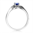 thumbnail image 3 of Solitaire Sapphire Engagement Ring On 10K White Gold, Promise Ring, Anniversary Ring, 3 of 4
