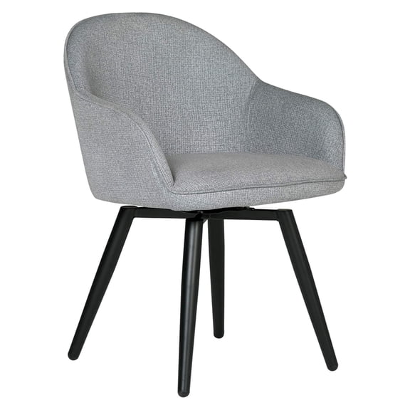 Studio Designs Home Dome Swivel Office or Dining Chair w/ Metal Legs, Gray