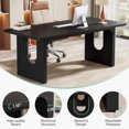 thumbnail image 5 of Tribesigns 70.9" Modern Executive Desk, Wood Large Office Computer Desk for Home Office, Black, 5 of 5