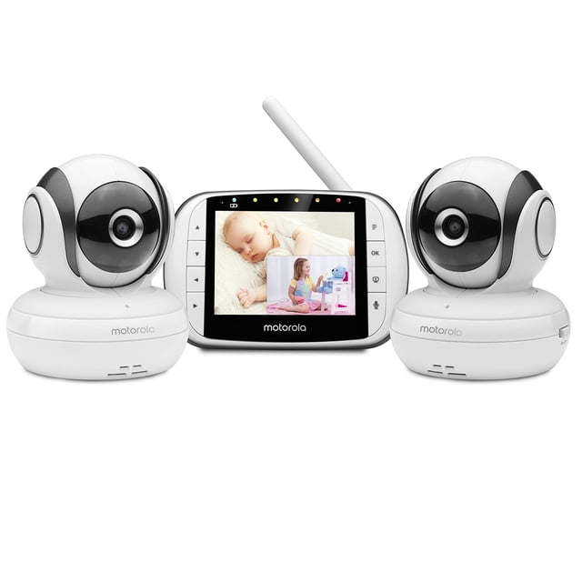 Monitor de vídeo para bebés Motorola MBP36S-2 con 2 cámaras de 3,5 pulgadas