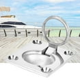 thumbnail image 4 of Cuadrado para tirar del piso anillo de hebilla de elevación al ras de acero inoxidable para barcos marinos 48x38 mm resistente a la corrosión sin óxido y duradero no es ANGGREK Otros, 4 of 8