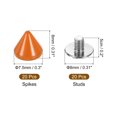thumbnail image 2 of Kit de Clous et Pointes 20Ensemble, Pointes Conique 7.5 x 8mm Rivets Punk Rock, Orange, 2 of 7