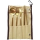 thumbnail image 1 of Juego de utensilios portátiles de 7 piezas, juego de cubiertos de viaje de acero inoxidable de oro rosa con palillos, pajita y cepillo de limpieza, juego de cubiertos reutilizables con estuche de tran, 1 of 5