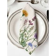 thumbnail image 2 of Spring Flowers Cloth Napkins Washable Set of 8, Wild Floral Herb Botanical Reusable Dinner Table Napkins Cloth Bulk for Weddings Kitchen Restaurants Hotel Events Parties 20 x 20 Inch, 2 of 9