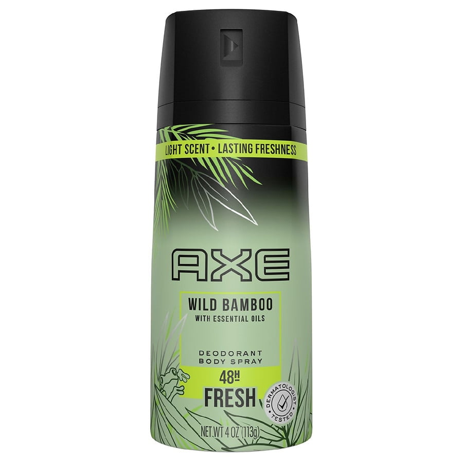 AXE Men's Deodorant Body Spray with Essential Oils Wild Bamboo Walmart.com