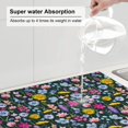 thumbnail image 5 of Vsdgher Watercolor Meadow Flowers Dish Drying Mat Super Absorbent Drying Mat Large Dish Drying Mats for Kitchen Counter Kitchen Drying Mat 24" x 18", 5 of 7