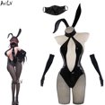 thumbnail image 2 of Ilustración japonesa AniLV, uniforme de conejita con escote en V profundo, mono de cuero hueco, diadema, máscara, trajes de cosplay, 2 of 4