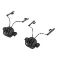 thumbnail image 4 of Soporte para auriculares de suspensión, adaptador de riel de 19-21mm, auriculares giratorios, soporte para orejeras de caza, color negro, 2 uds., 4 of 12