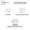 thumbnail image 3 of Mainstays All in One Down Alt Reversible Comforter and Sheet set- 7 Piece, King, White, 3 of 10