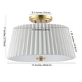 thumbnail image 3 of SAFAVIEH Larlon 16 in. Modern 3-Lt. Brass Gold Fabric Mount Light with White Cotton Shade, 3 of 6