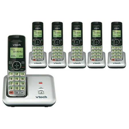 VTech CS6419 + (5)CS6409 DECT 6.0 Technology Cordless Phone - Wall (Best Cordless Wall Phone)