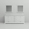 thumbnail image 5 of Dukes 80 in. W x 22 in. D White Double Bath Vanity, White Quartz Top, and 30 in. Mirrors, 5 of 9