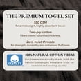 thumbnail image 2 of Great Bay Home Luxury 100% Cotton Ribbed Texture 2-Pack Bath Sheet Set, Midnight Grey, 2 of 6
