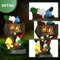 thumbnail image 2 of Molumo Solar Garden Gnome Statue 10 inch Resin Gnome Figurine with Solar Mushroom Light and Welcome Sign for Outdoor Decor, Patio Garden Decorations, 2 of 9