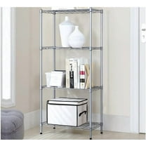 SLSRFD 4 Tier Corner Shelves Wire Shelving Rack Shelf Adjustable Storage Unit Organizer