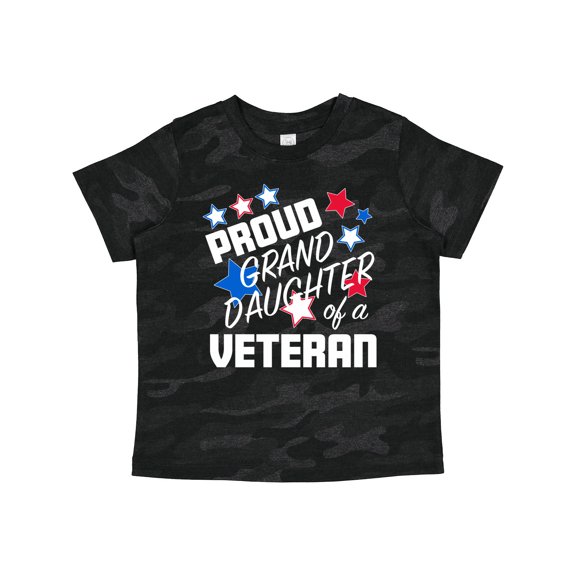 Inktastic Proud Granddaughter of a Veteran Veterans Day Girls Toddler T-Shirt