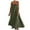 Army Green, variant on Wdgfv Women's Summer Maxi Dress with Contrast Trim and Spaghetti Straps for Casual Travel Outfits