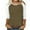 Brown 3/4 Sleeve Tshirts, variant on Htigea Women's 3/4 Long Sleeve Tshirts Raglan Crewneck Baseball T Shirts Casual Basic Pullover Loose Tunic Top Brown,2XL