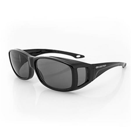 - Gloss Black Condor 2 OTG Sunglass, Anti-fog Smoked