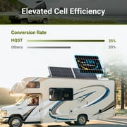 TSP 100W 12 Volt Solar Panel, IP68 Waterproof, 25% High-Efficiency, Pre-drilled Holes Design, Ideal for RV, Marine, Off-Grid System